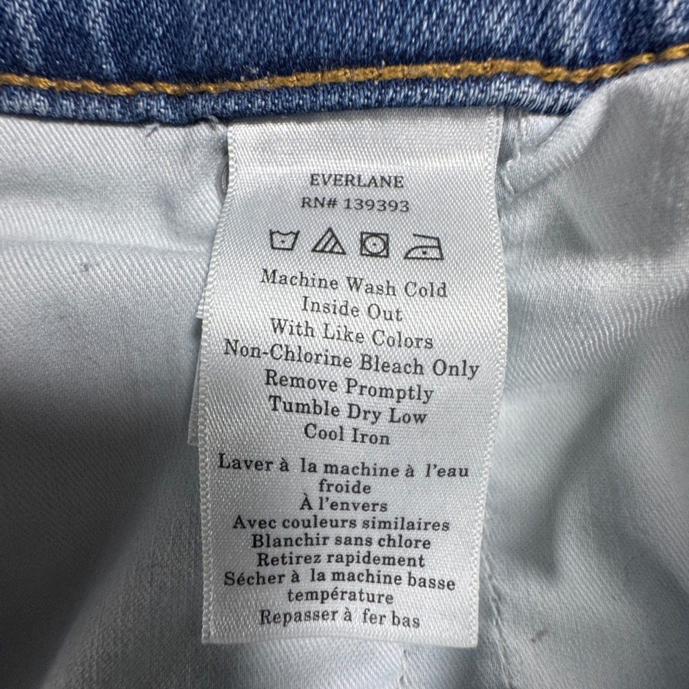 Everlane The Way-High Sailor Jean Women 33R Blue Wide Leg High Rise Denim 36x29 - Picture 8 of 9